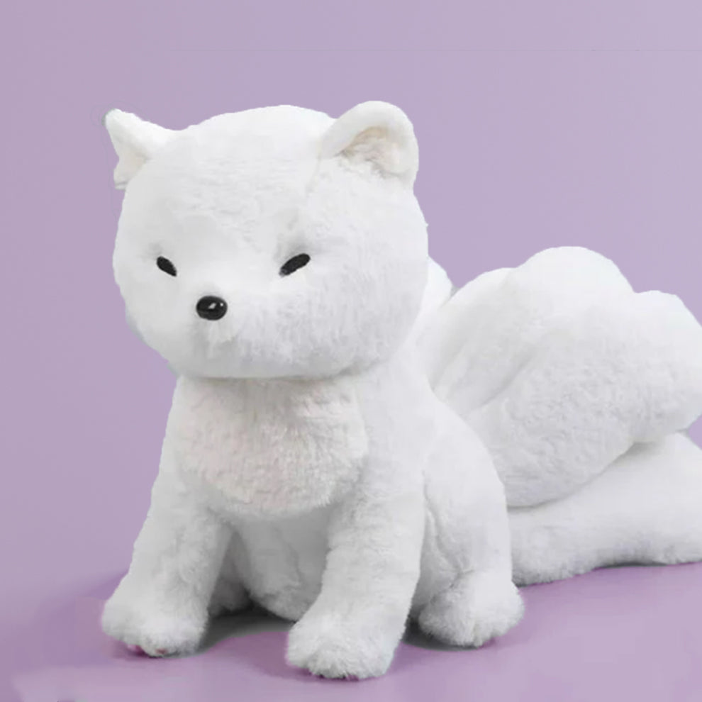 Lamrché Nine Tailed Fox, White Kitsune Plush, Anime Soft Toy, Japanese ...